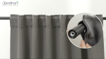Jandran Halloween Pitch Black Solid Thermal Insulated Grommet Blackout Curtains/Drapes 2 Panels 42 Inches Wide 63 Inches Long - Image 9