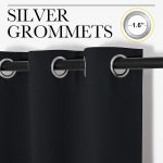 Jandran Halloween Pitch Black Solid Thermal Insulated Grommet Blackout Curtains/Drapes 2 Panels 42 Inches Wide 63 Inches Long - Image 7